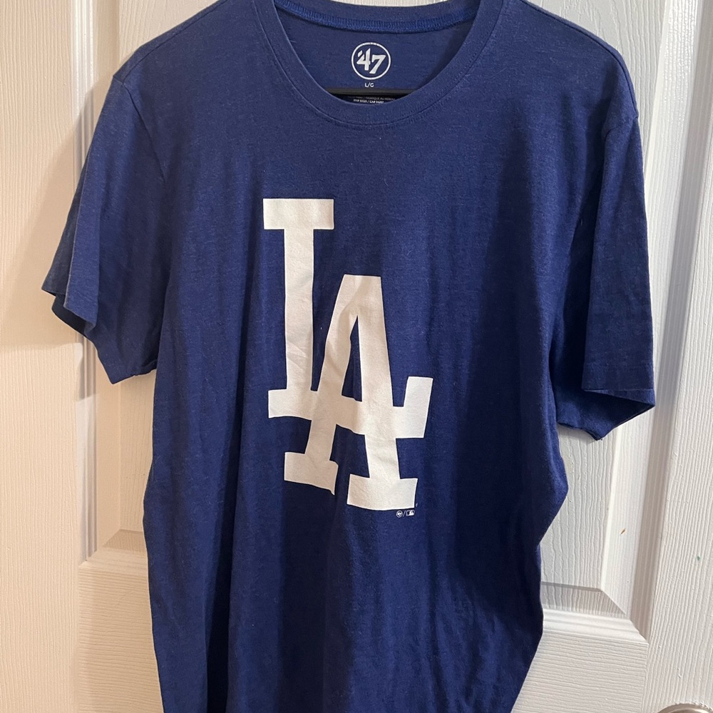47 Brand Navy T-Shirt with White LA Logo